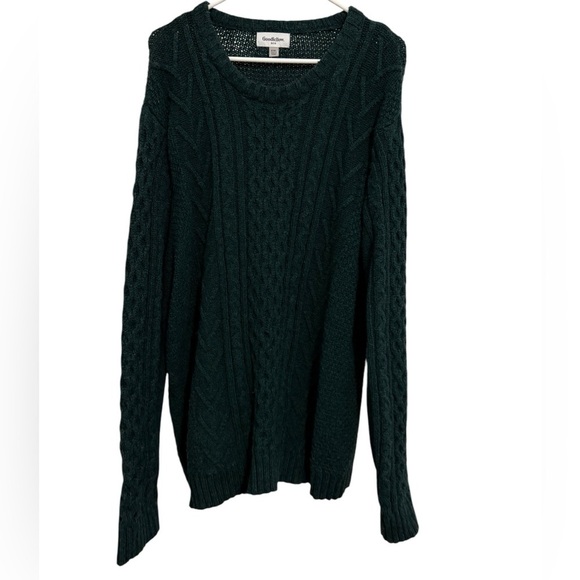 Goodfellow and Co Dark Green Cable Knit Sweater XXL - Picture 1 of 3
